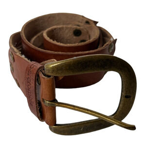 Y2K Abercrombie Vintage Leather Braided Belt